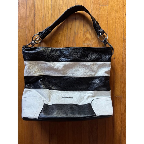 Angel Barcelo KL2239P Satchel Purse, Black/White - Picture 1 of 7